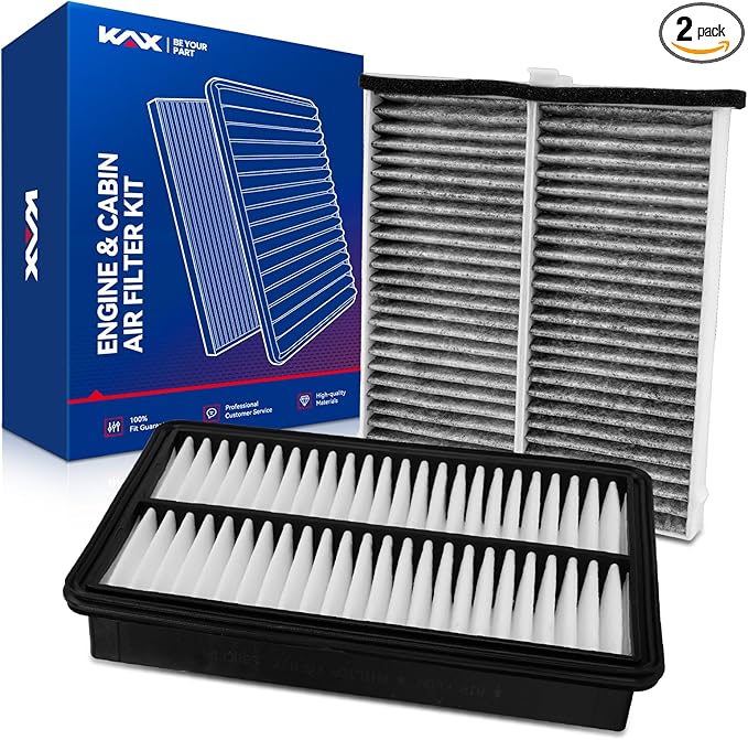 KAX Engine & Cabin Air Filter Kit, Replacement for Mazda CX-5 2013-2025 2.5L, Mazda 3 2014-2018, 6 2014-2021 2.5L, Replace# CA11259 CF11811