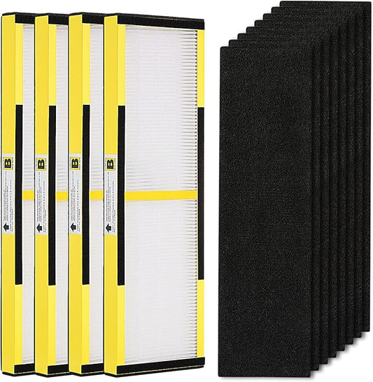 4 Pack FLT4825 Filter B Replacement with Activated Carbon Pre-Filters Compatible with Guardian Air Purifier AC4825 AC4300 AC4800 AC4900 AC4850 AP2200CA BXAP148 （4+8）