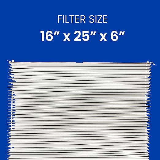 AprilAire 501 Replacement Filter for AprilAire 5000 Whole-House Air Purifier - MERV 15 Equivalent, 16x25x6 Air Filter (Pack of 4)