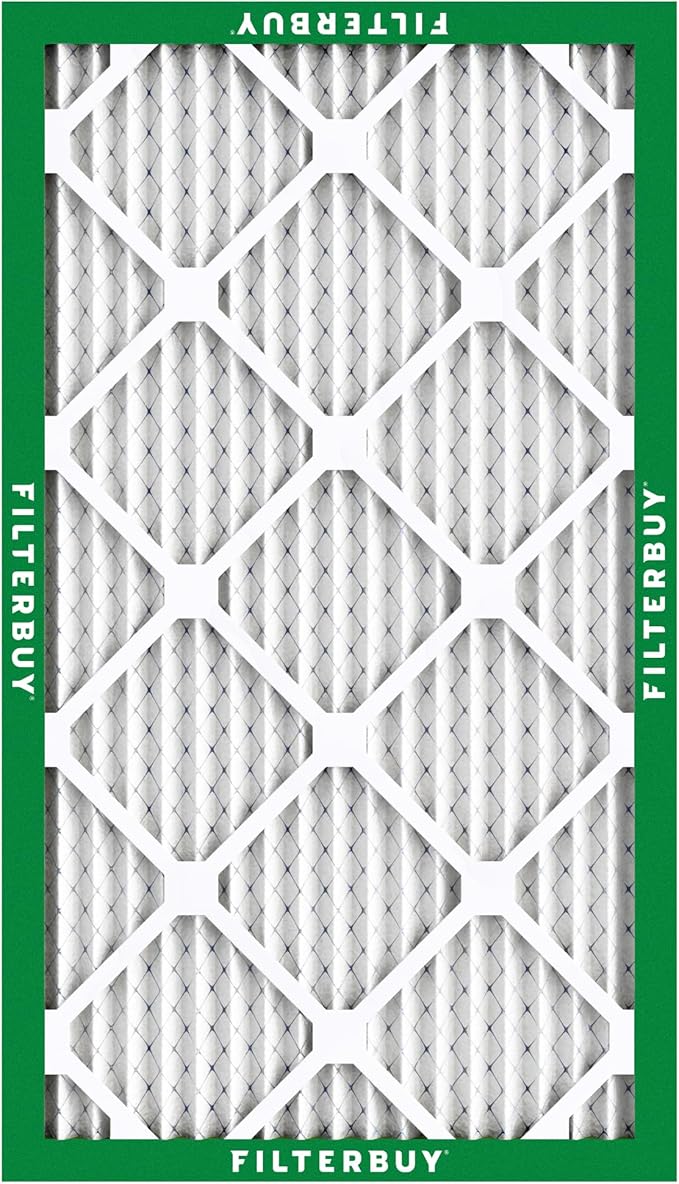 Filterbuy 8x20x1 Air Filter MERV 8 Essential Dust & Allergy Defense (1-Pack), Electrostatic Pleated HVAC AC Furnace Filters Replacement, Made in USA (Actual Size: 8.00 x 20.00 x 0.75)