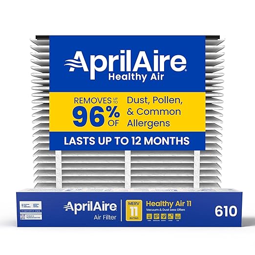 AprilAire 610 Replacement Filter for AprilAire Whole House Air Purifier 1625FG - MERV 11, Clean Air & Dust, 16x25x4 Air Filter (Pack of 1)