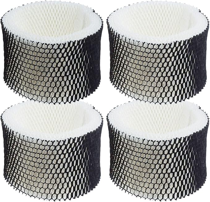HWF62 Humidifier Replacement Filter Fit for Holmes - Letter A, Filters Compatible with Holmes, Sunbeam and Bionaire Cool Mist Humidifiers, 4-Pack