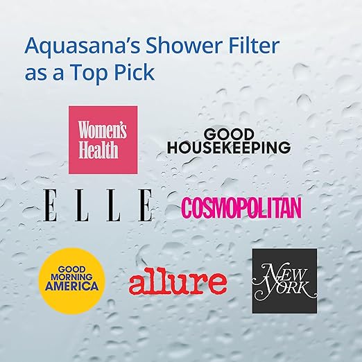 Aquasana Shower Filter for Hair & Skin | Reduces 90% of Chlorine | Shower Head with 3 Settings | Dermatologist-Recommended | WaterSense Certified | AQ-4100-E