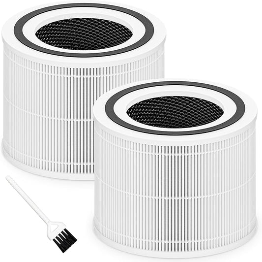 Core 300 Replacement Filter for LEVOIT Core 300 Core 300S Core 300-P Core 300S-P Air Purifier for Home Bedroom, 3-in-1 High Efficiency and Activated Carbon Filter, Part # Core 300-RF, 2 Pack, White