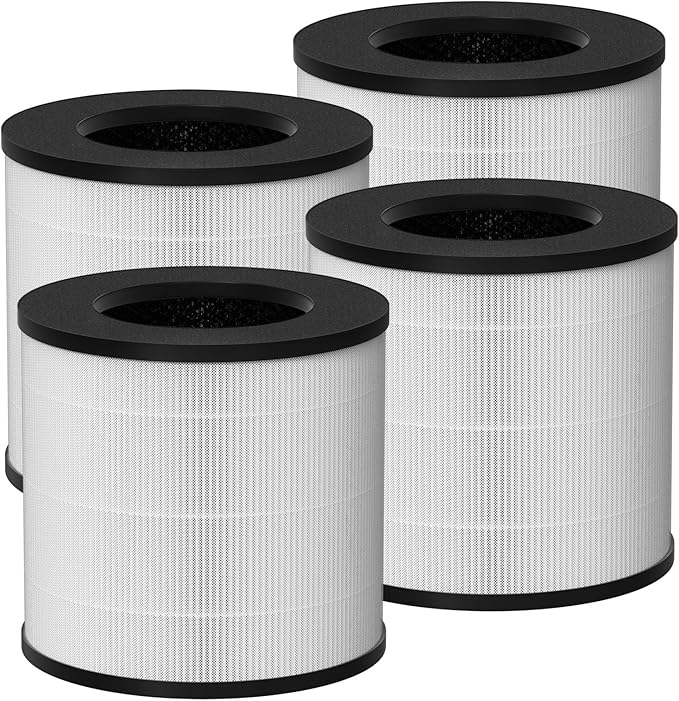 Model 14 HEPA Replacement Filter, Compatible with MA Series 14/14W/14B Air Cleaner Purifier MA#14, MA#14W, and MA#14B, 3-in-1 True HEPA and Activated Carbon Filter, 4 Pack