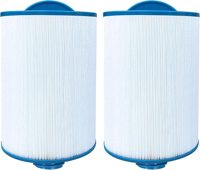 Spa Filter Compatible with 6CH-940, FC-0359, PWW50P3 (1 1/2" Coarse Thread), 817-0050, 25252, 03FIL1400, SAE Thread, 45 sq.ft., 2 Pack