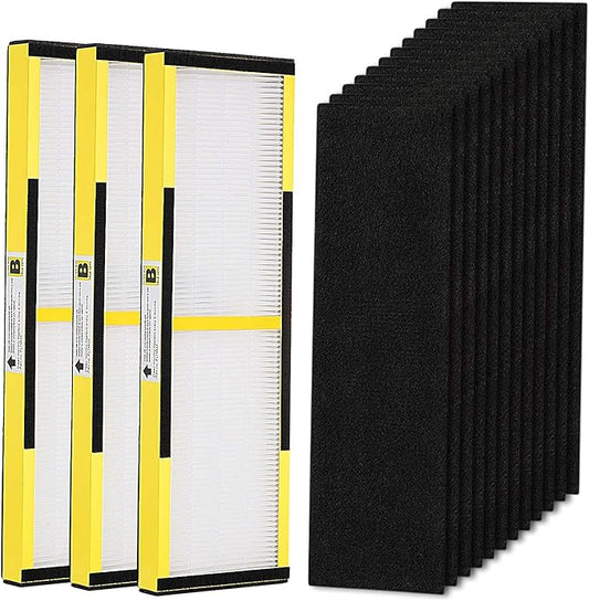 3 Pack FLT4825 Filter B Replacement with Activated Carbon Pre-Filters Compatible with Air Purifier AC4825 AC4300 AC4800 AC4900 AC4850