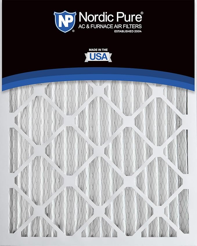 Nordic Pure 16x20x2 (Actual Size: 15 1/2 x 19 1/2 x 1 3/4) Pleated MERV 10 Air Filters 12 Pack