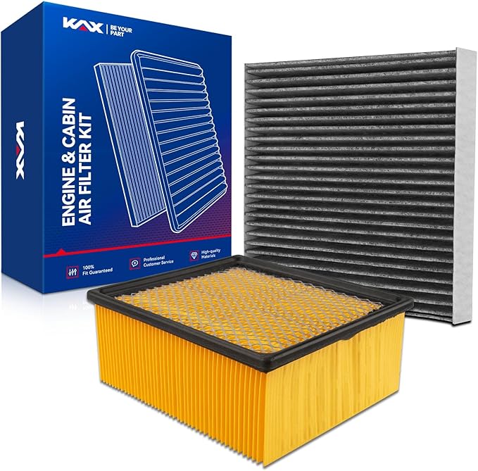 KAX Engine & Cabin Air Filter Kit, Replacement for Ram 2500 2016-2025, 3500 2016-2025, 5500 2016-2025, 4500 2016-2023, 2025, Replace# CA10261 CF11671