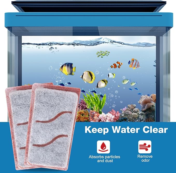 8 Pack Small Filter Cartridges Compatible with Tetra Whisper Bio-Bag Filter Small Replacement Filter Cartridges Compatible with Tetra Whisper 3i Internal Filters