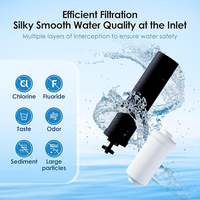 Waterdrop Gravity Water Filter, Replacement for Berkey®, Purewell®, ProOne®, BB9-2® Black Filters & PF-2® Fluoride Filters, Waterdrop Gravity Water Filter System, NSF/ANSI 372 Standard, Combo Pack