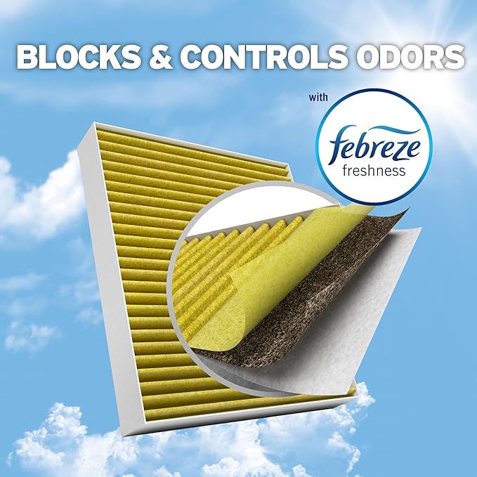 Purolator PBC25870 PurolatorBOSS Automotive Cabin Air Filter with Febreze & Activated Carbon, Car & Truck Passenger Compartment OEM Filter Replacement for Dodge Grand Caravan, and more (Pack of 3)