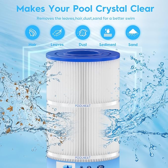 PA106-PAK4 Pool Filter Replacement for Hayward C4030,C4020,C4025,Unicel C-7488,PA106,FC-1226,CX880XRE,C4020,Ultral-A1,FC-6430,106Sq. ft,4Packs