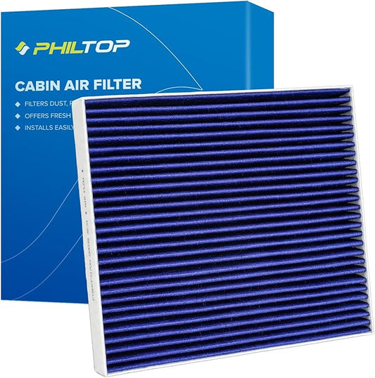 PHILTOP Premium HEPA Cabin Air Filter w/Dual Activated Carbon, Compatible with CF10381 Hyundai Sonata 2006-2010, Santa Fe 2007-2009, Azera 2006-2008, Kia Carnival 2022-2026, Optima 2006-2010