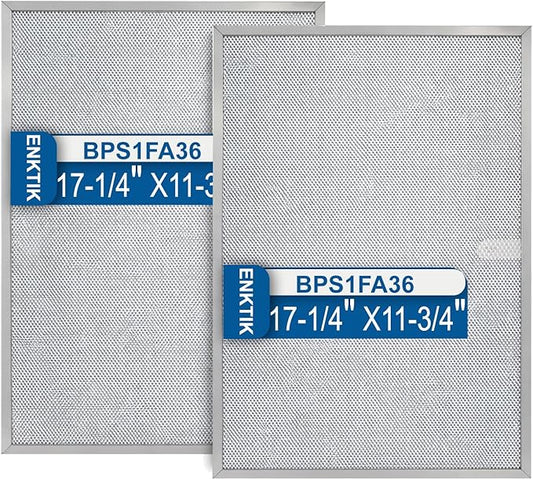 BPS1FA36 Range Hood Filter, 5-Layer Aluminum Mesh, Stainless Steel Frame, 11-3/4 x 17-1/4 x 3/8 Inch, Compatible with Broan WS1, QS1, WS2 Series (2)