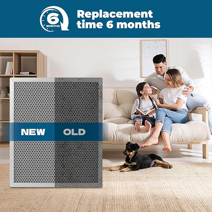 2-Packs 5443 Washable MERV 8 Dehumidifier Filter 10x12x1 Compatible with AprilAire Whole-House Models1830 1850 1852 and Ventilation Models 8191 8192