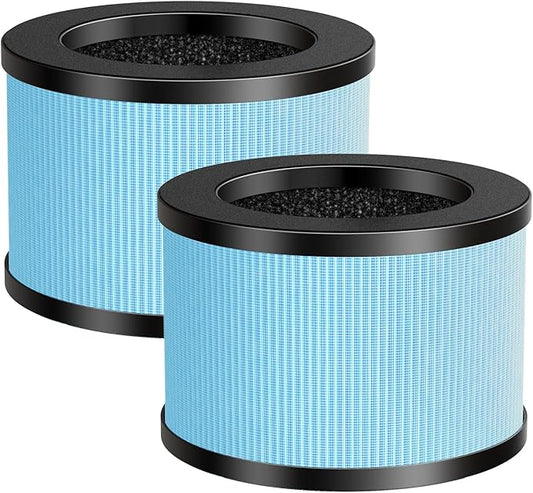 MK01 HEPA Replacement Filter Compatible with MK01, MK-06,Tolife TZ-K1, FreAire KN6391, Kloudi DH-JH01,POMORON MJ001H, MJ012H, Intelabe EPI080/EP1080 Air Purifier, 2 Pack - Standard