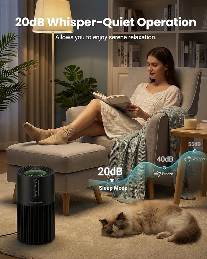 Smart Air Purifiers for Bedroom Home with Timer and Schedule, Cover 2200 Ft² and Quiet Sleep Mode, Washable Pre-Filter, WiFi HEPA Air Purifier For Remove Home Pets Odors, Smoke, Dust