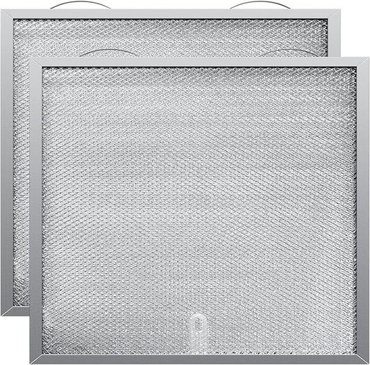 S99010430-002 Range Hood Filter 15-3/4" x 13-7/8" x 3/8", 2 Pack Aluminum Mesh Grease Range Hood Filter Compatible with B-roan N-utone Kitchen Exhaust Fan Filters 4512880（2 Pack）