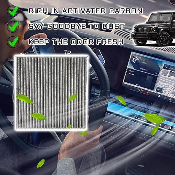 Cabin Air Filter Car Air Conditioner Filter with Activated Carbon Fresh Breeze Air Filter Element for Car Passenger CF10134 for Honda Accord Replacement Accessories