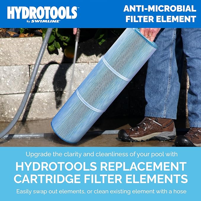 SWIMLINE HYDROTOOLS Above-Ground Pool Cartridge Filter Replacement, 120 Sq Ft Element