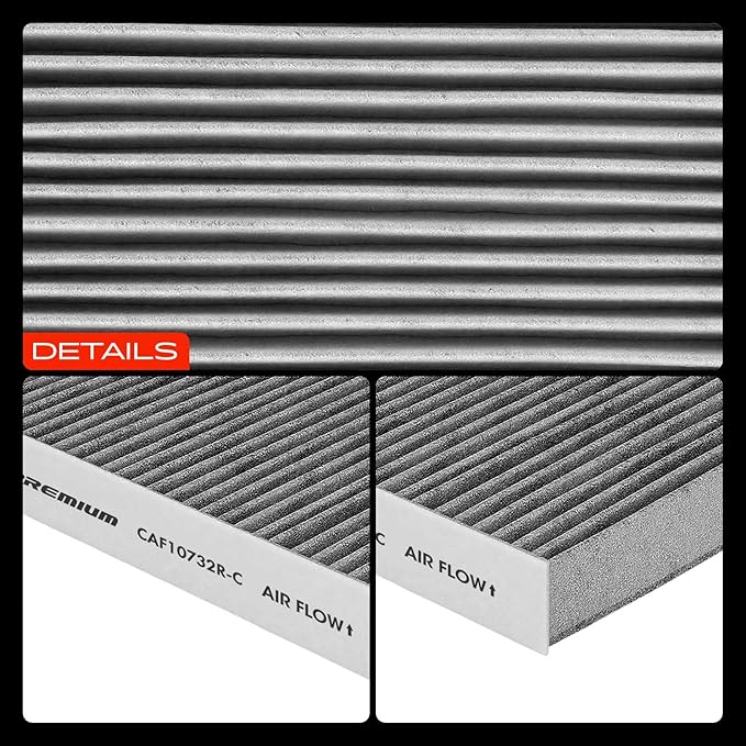A-Premium Cabin Air Filter with Activated Carbon Compatible with Hyundai Veracruz 2007-2012, Replace# 971332B005, 971333J000