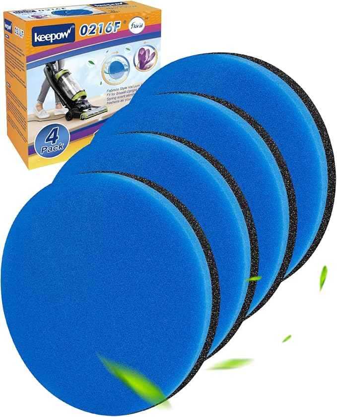 KEEPOW Vacuum Filter Replacement Compatible with Bissell Cleanview & PowerGlide Pet & Swivel Rewind Vacuum Cleaners, Compare to Part #12141, 4 Pack (Light Fragrance)