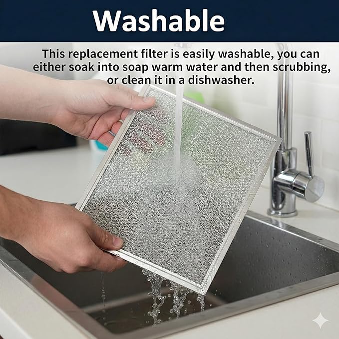 4X Stove Hood Vent Filter 10.5" x 8.75" 97006931 Compatible with Broan Range Hood Filter Replacement BP29 - Fit's Nutone Kitchen Exhaust Fan - Blocks Grease & Filters Over Oven Air