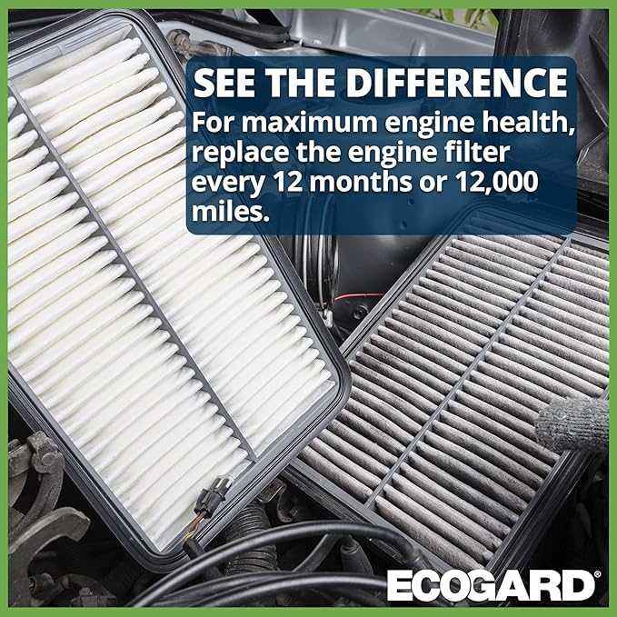 ECOGARD XA10424 Premium Engine Air Filter Fits 2021-2024 Honda City, 2024 BR-V, 2015-2020 Fit