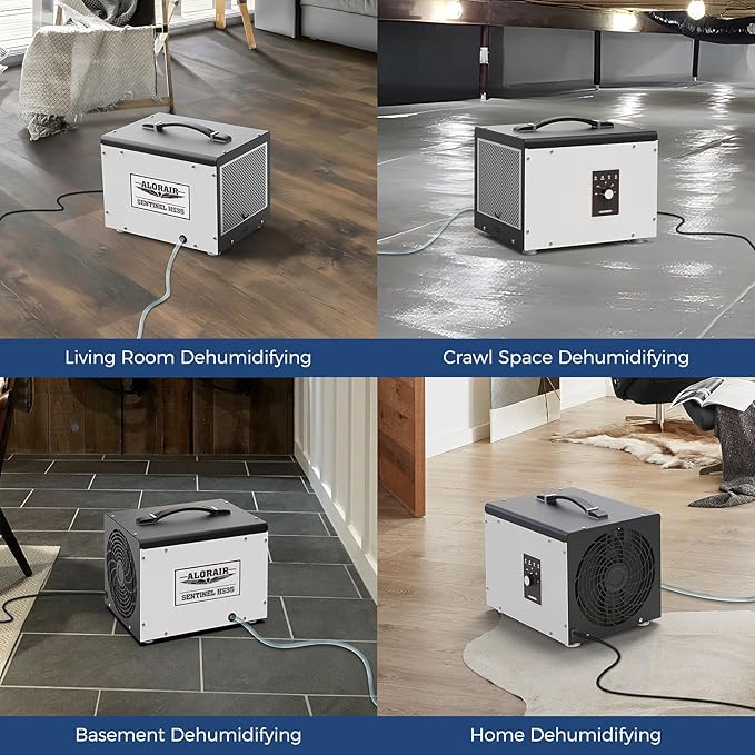 ALORAIR 70 PPD Crawl Space Dehumidifier, Crawlspace Dehumidifiers Commercial Dehu for Home and Basements, Compact, Portable, Auto Defrost, Memory Starting, cETL
