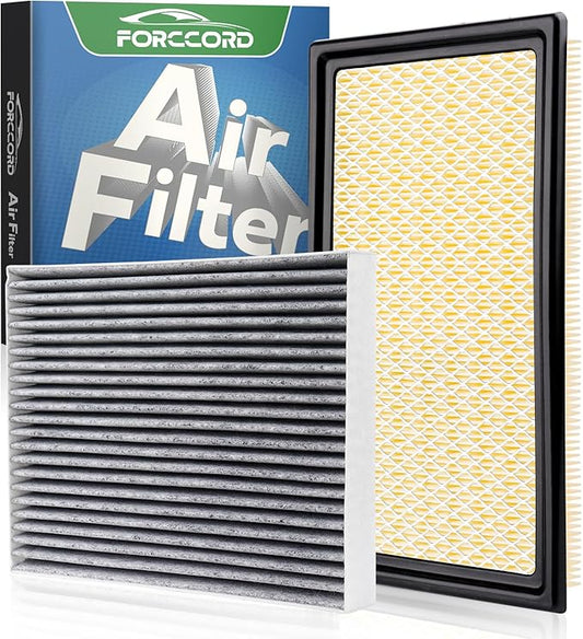 Cabin & Engine Air Filter Fit for Ford Explorer 2026 2025-2020 2.3/3.0L Activated Carbon Cabin Filter Replacement FA1884 7T4Z9601A FP89 JX6Z9601A