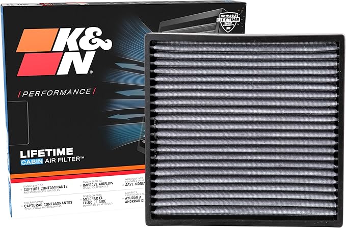 K&N LIFETIME Cabin Air Filter: Premium, Washable, Clean Air for your Cabin: Compatible with 2014-2109 KIA: Soul, VF1017