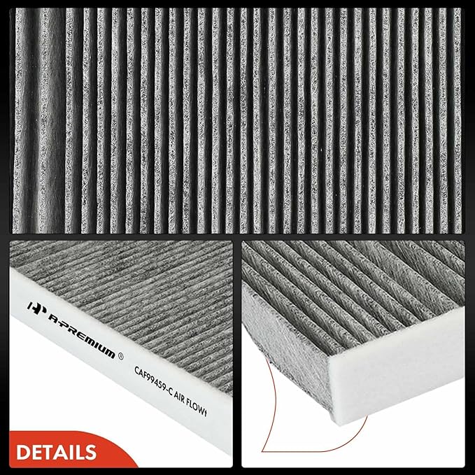 A-Premium 2-PC Cabin Air Filter with Activated Carbon Compatible with Tesla X 2016-2023, Replace# 103904200B