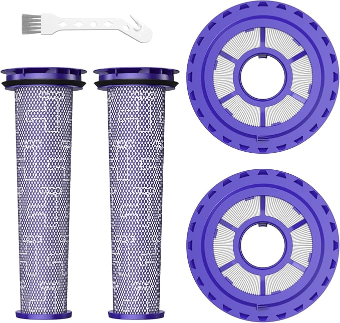Filters Replacement for Dyson DC41 DC65 DC66 UP13 UP20 UP30 Animal, Multi Floor and Ball Vacuum Ball Animal 2 Ball Animal 3, 2 Pack Post Filters & 2 Pack Pre Filter Replacement Parts