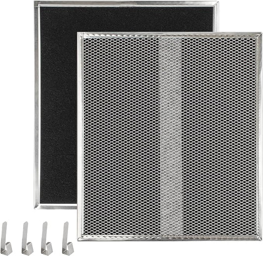 Upgrade HPF30 Charcoal Range Hood Non-Ducted Filter (with Clips), for Broan Nutone S97020466 Series Range Hood 14.6” x 12.8” x 0.14” Traps Odors Grease Filters Type XC - 2 Pack