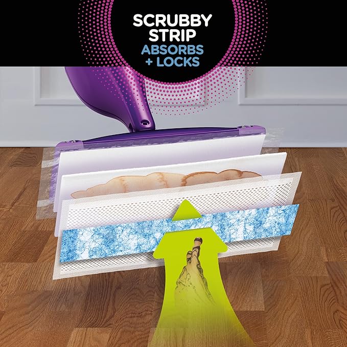 Swiffer Wetjet Hardwood Floor Cleaner Spray Mop Pad Refill, 12 Count (Pack of 4)