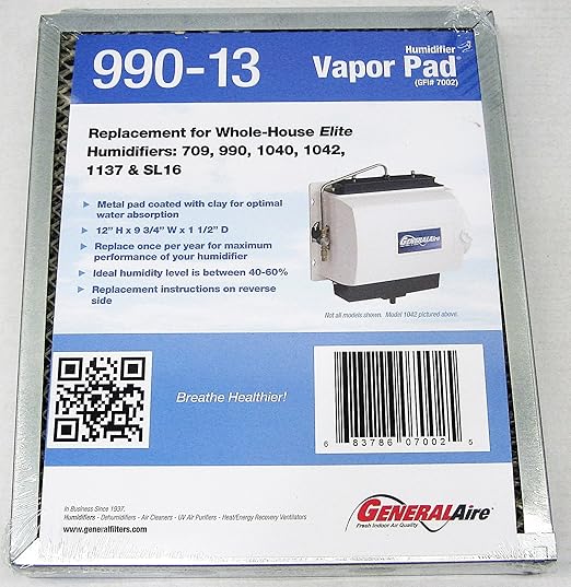 OEM GeneralAire 990-13 Evaporator Pad Media Filter for 709 990 1040 1042 1137 SL16