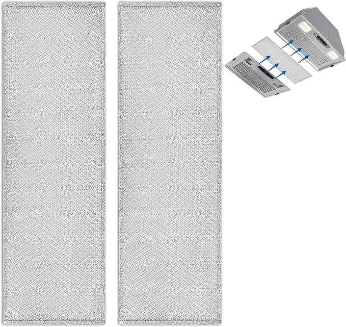S99010370 Range Hood Filter for Broan PM250, PM390, 99010370, 2002603, B08087922, AP5950107, SB08087661, Aluminum Grease Filters, Range Hood Replacement Parts Easy Install
