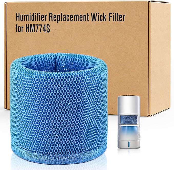 774S Humidifier Wick Filter Compatible with DREO Evaporative Humidifier for Bedroom, Cleanable Filters for Hard Water, 3D Multi-Layer Mesh Design, Improve Humidification Efficiency (1 Pack)