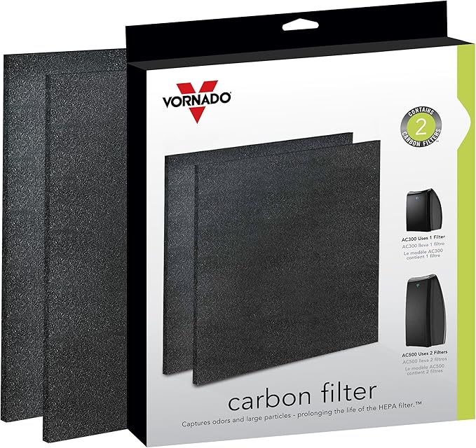 Vornado MD1-0023 Replacement Carbon Filters (2-Pack),Black