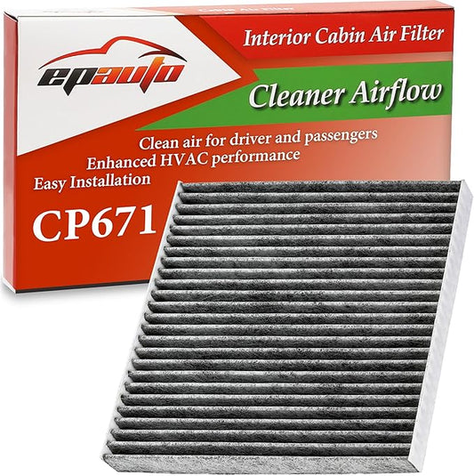 EPAuto CP671 (CF11671) Cabin Air Filter with Activated Carbon, Replacement for Mazda CX-7; Jeep Wagoneer; RAM 1500, 2500, 3500, 4500, 5500 – Fits Select Models 2006–2025