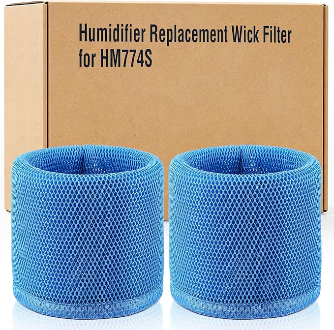 774S Humidifier Wick Filter Compatible with DREO Evaporative Humidifier for Bedroom, Cleanable Filters for Hard Water, 3D Multi-Layer Mesh Design, Improve Humidification Efficiency(2 Pack)
