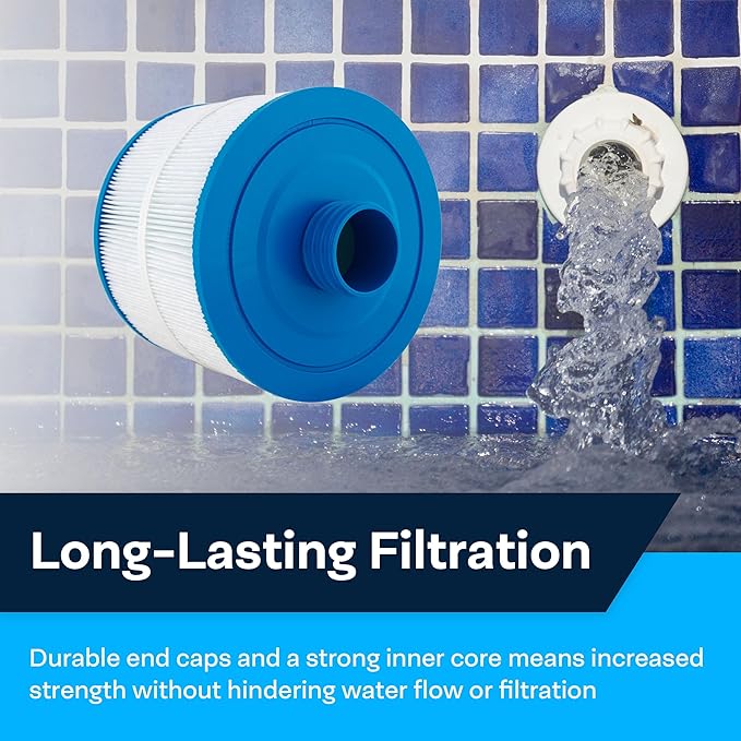 SpiroPure Replacement for Bullfrog Spa Filter PBF36 Wellspring 10-2870 Pleatco PBF36-M Unicel 8CH-951 Bullfrog 35 Spa Pool Cartridge (SAE Long Thread Version) (Case of 4)