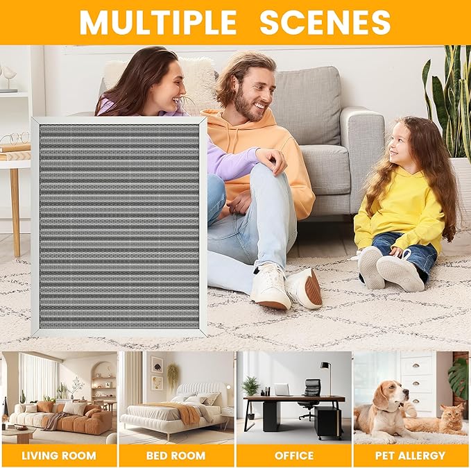 16x16x1 HVAC Furnace Air Filter, Lasts a Lifetime, Washable, the Last HVAC Filter You Will Ever Buy, Breathe Safely at Home or in the Office,Merv 8(Actual Size:15.5x15.5x0.82 Inch)