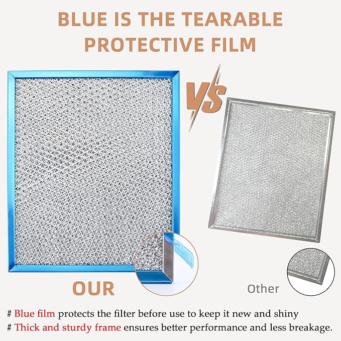 S97006931 Range Hood Filter by Fetechmate Compatible with Br-oan Nu-tone BP29 NY NV Series Range Hood 97006931 Aluminum Filter Replace 1172137, 5-3078, 88150, 99010121-10.5 x 8.75in - 4 PACK