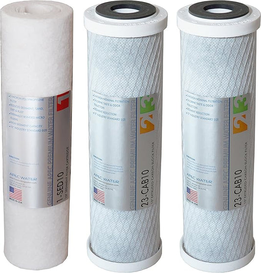 APEC Water Systems ULTIMATE Series US Made Stage 1, 2 & 3 Replacement Filter For Undersink System(FILTER-SET)
