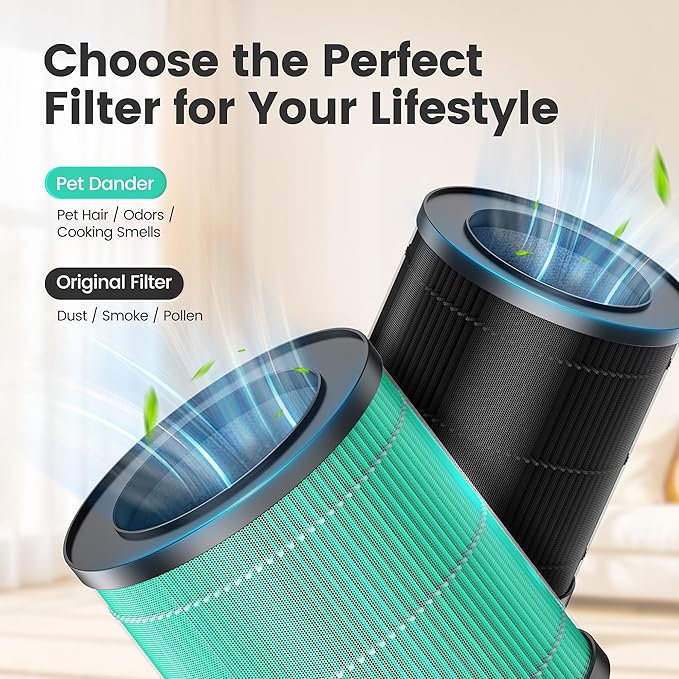 MORENTO 1 Pack MR2566 Genuine Air Purifier Replacement Filter for MR2566 Air Purifier, Original Version