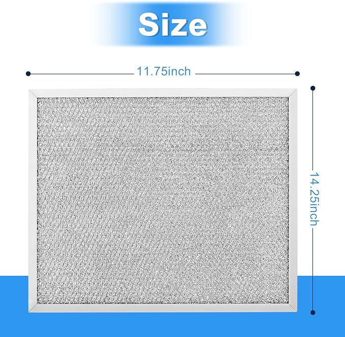 Range Hood Filter Replacement for Broan Model BPS1FA30, 99010299-11-3/4" X 14-1/4" X 3/8" for NuTone Allure WS1 QS2 and Broan QS1 30" Range Hoods (2-Pack)
