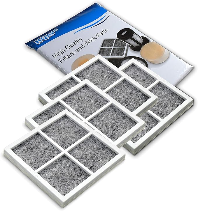 HQRP 4-Pack Air Filter compatible with LG LFX28968SB LFX28968SW LFXC24726D LFXC24796D LFXS29626B LFXS29766S LFXS30786S LFXS30796D LFXS32726S LFXS32736D Refrigerator