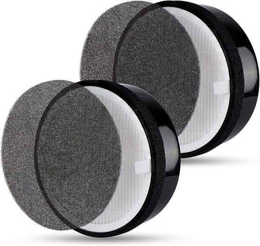LV-H132 Replacement Filter, Compatible with Levoit LV-H132 Air Purifier, H13 Grade Filtration and Activated Carbon Filter for odor removal, Part # LV-H132-RF, 2-Pack